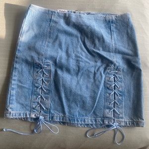 Urban Outfitters vintage jean skirt with ties
